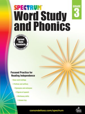 cover image of Spectrum Word Study and Phonics, Grade 3
